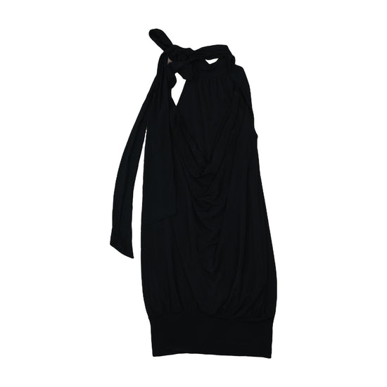 Carla Cr Halter Neck Draped Dress Black M