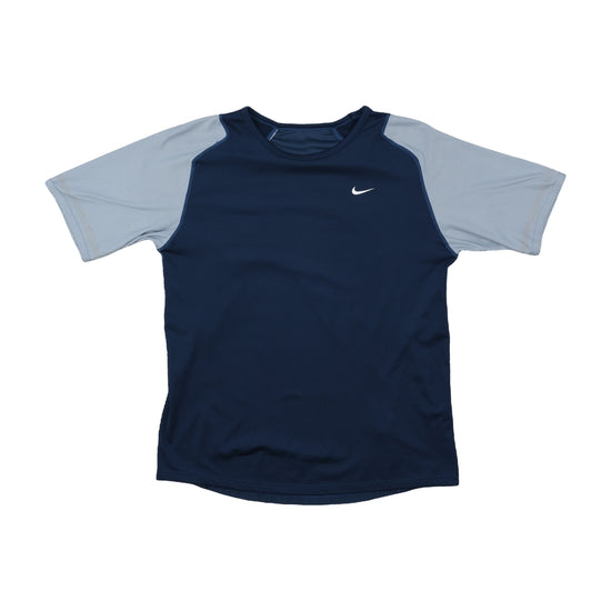 Nike Dri-FIT Raglan Colourblock T-Shirt Navy S
