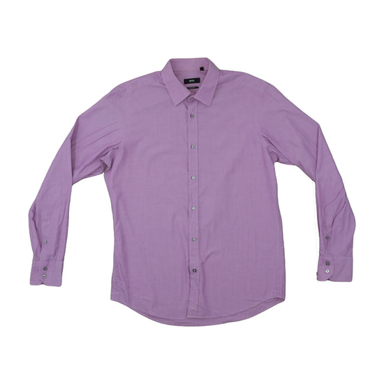 BOSS Hugo Boss Regular Fit Button Up Shirt Lilac Purple S