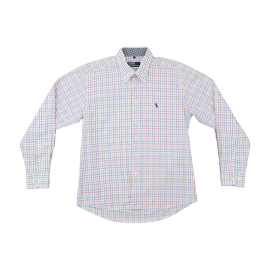 Polo by Ralph Lauren Button Up Shirt Pastel Check Multicolor L