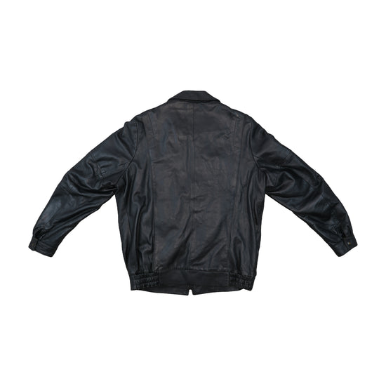 Pe-Le Moden Leather Bomber Jacket Faded Black 3XL
