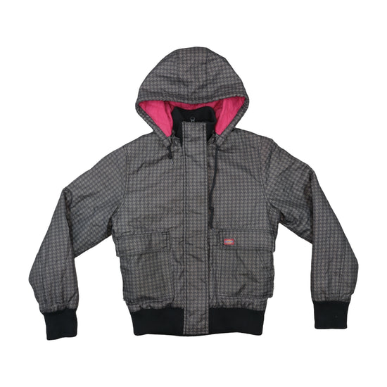 Dickies Houndstooth Check Bomber Jacket Gray M