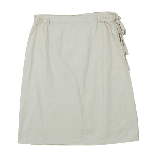 Idea Lino Linen Wrap Skirt Beige XS