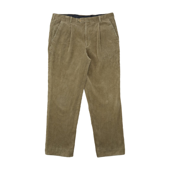 Velluto Duca Visconti di Modrone Pleated Corduroy Pants Beige