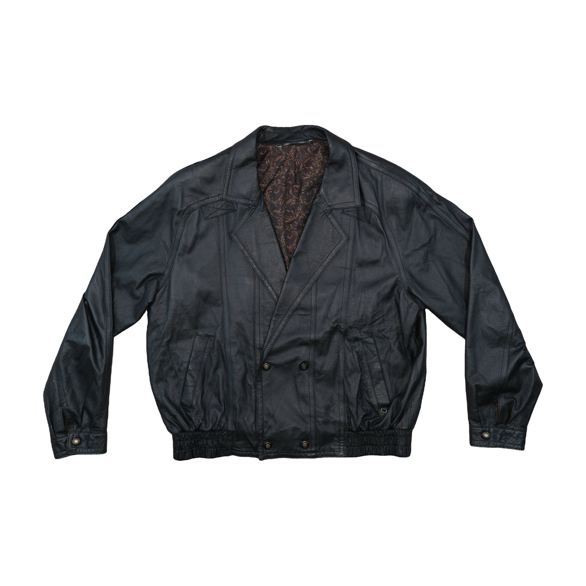 Avanti Leather Jacket Double-Breasted Black 2XL