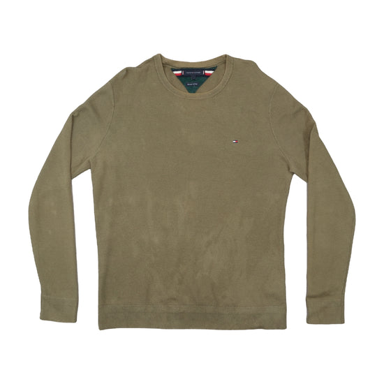 Tommy Hilfiger Organic Cotton Sweater Olive Green XL