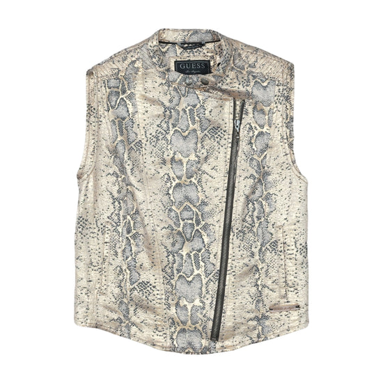 Guess Los Angeles Snake Print Vest Beige M