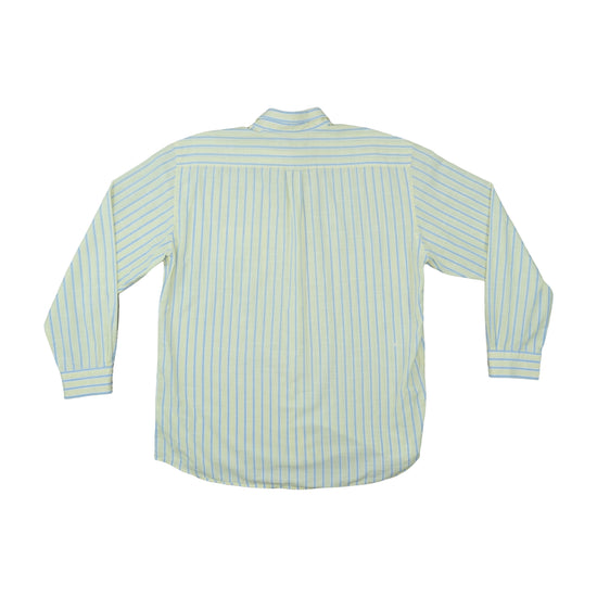 Gant Cross Poplin Regular Fit Shirt Yellow Blue Stripe L