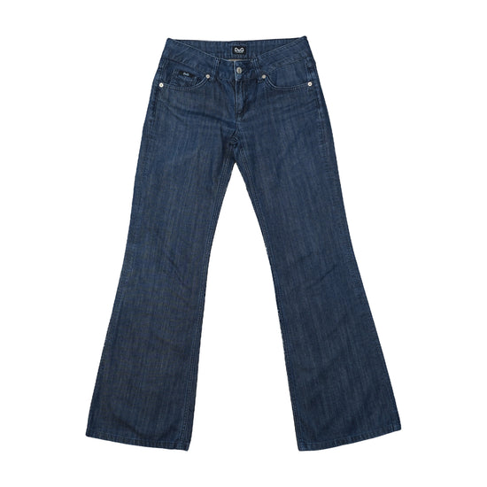 D&G Dolce & Gabbana Hotty Low-Rise Flared Jeans Dark Indigo S