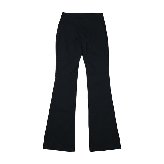 Denny Rose Low-Rise Flared Pants Black Gold Tiger Print XS
