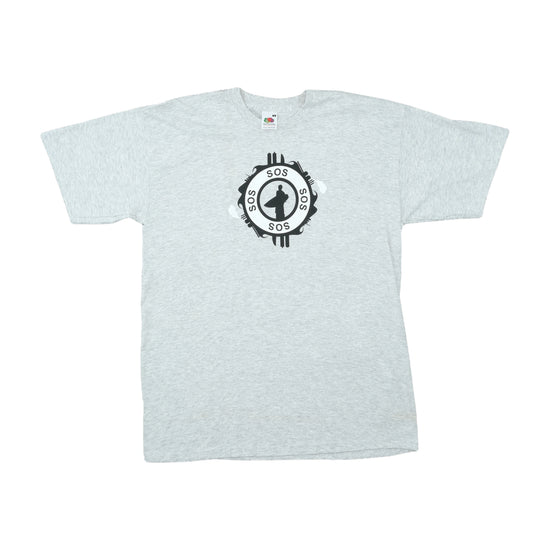 Fruit of the Loom Surf Graphic T-Shirt Heather Grey M