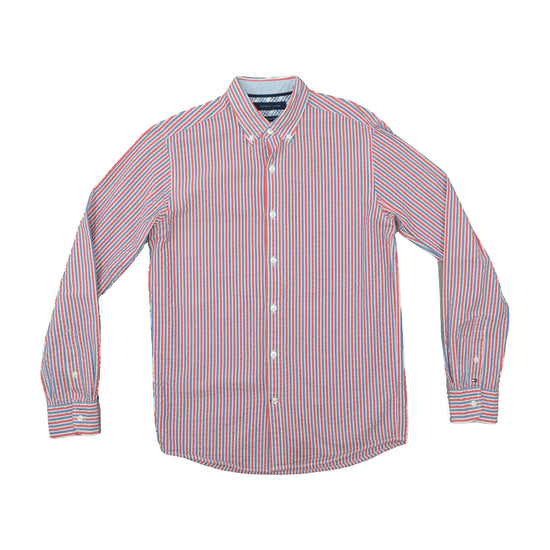 Tommy Hilfiger Vintage Fit Seersucker Shirt Red Stripe S