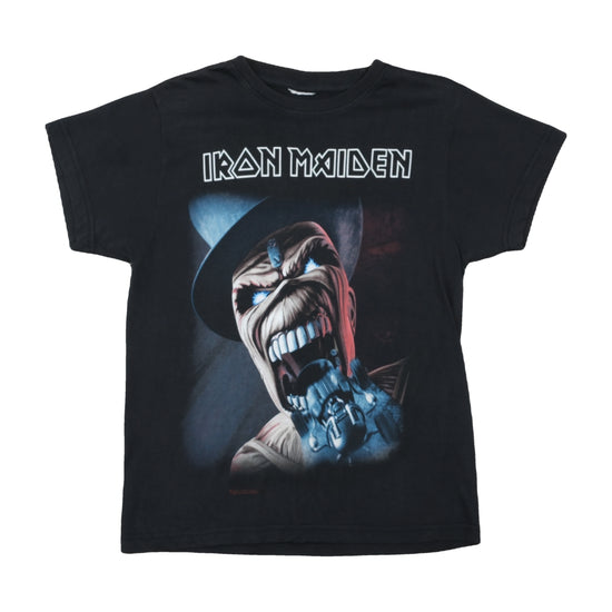 Vintage Iron Maiden Eddie Cowboy Graphic T-Shirt Black