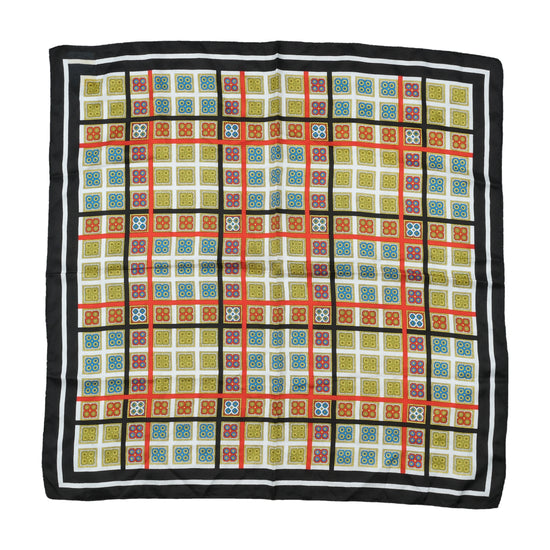 2 Ciao Vintage Scarf Geometric Tile Print Multicolor