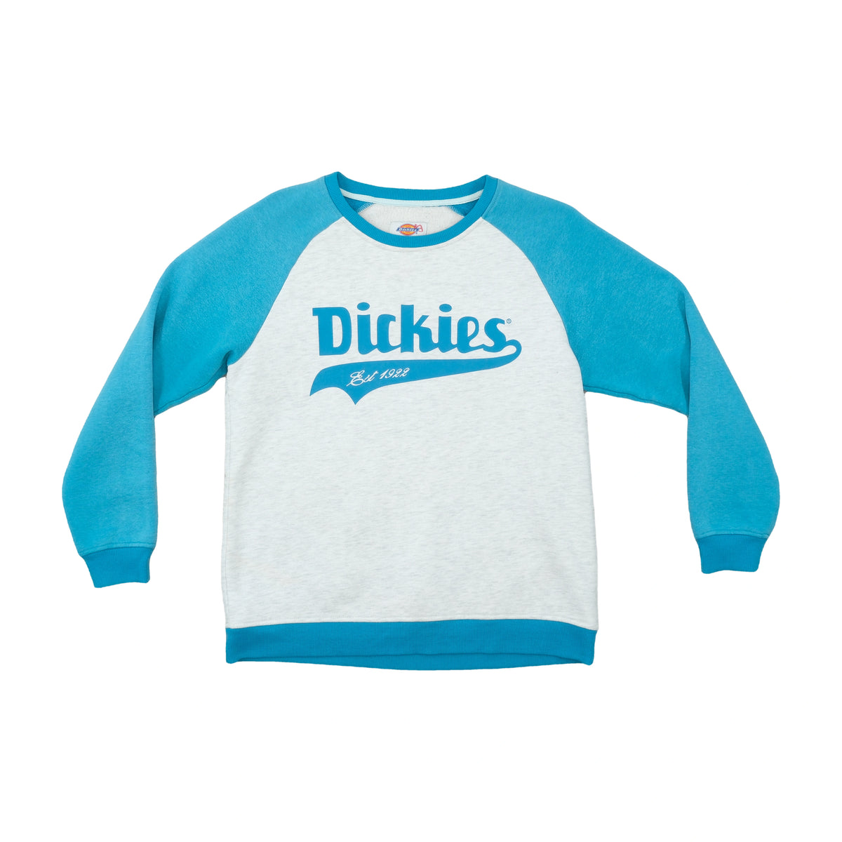 Dickies Raglan Sweatshirt Heather Grey Teal M