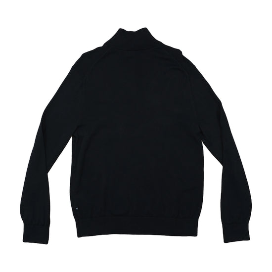 Nautica Quarter-Zip Cotton Knit Sweater Black M