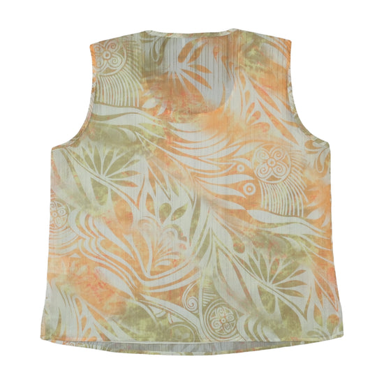 Hermann Lange Tank Top Tropical Print Orange M