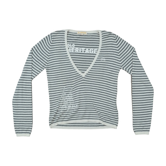 La Martina Polo Heritage Striped Sweater Gray L