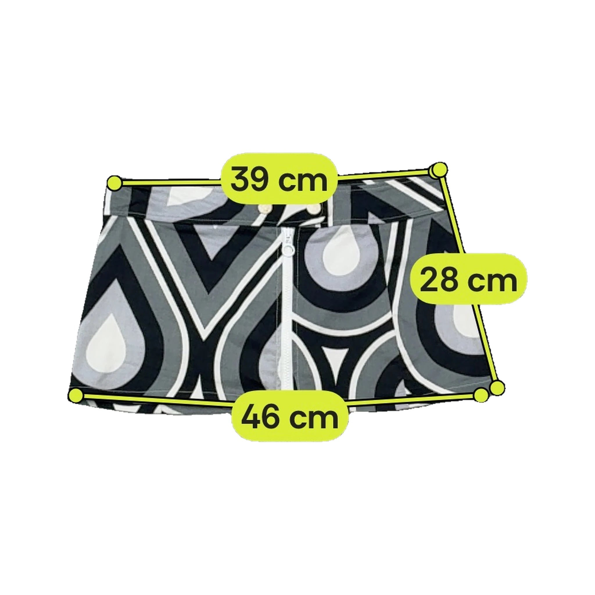 Mini saia KYMCO com estampado geométrico Mod (Confirmar tamanho)