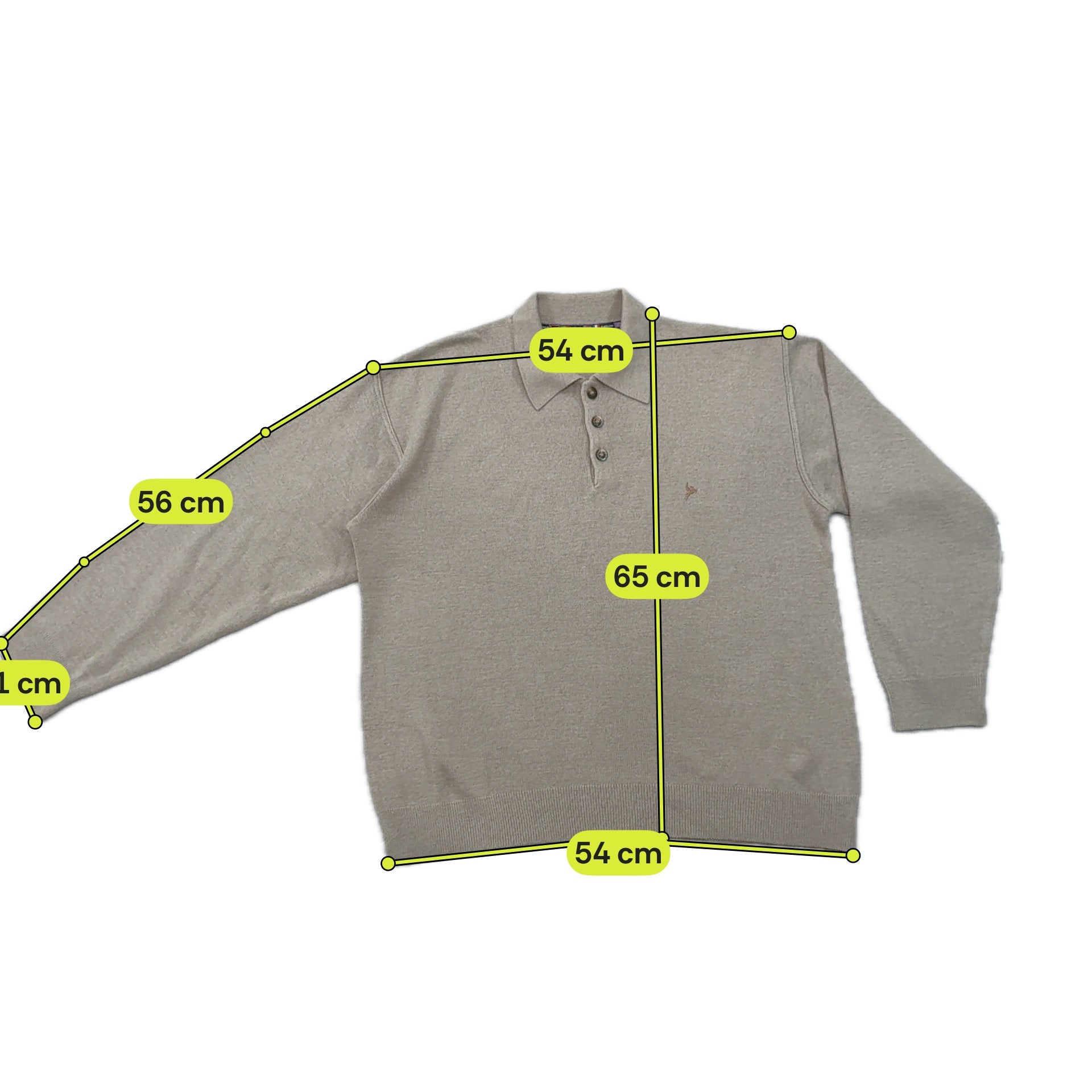 D'Afelini Beige Knit Polo Sweater