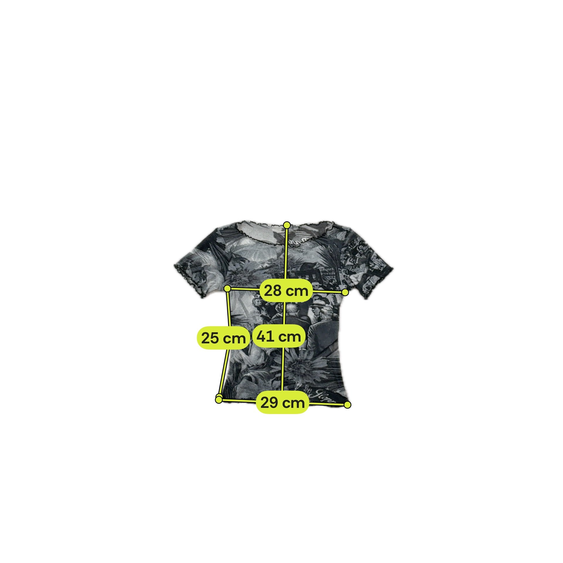 Mesh Lettuce-Edge Graphic Baby Tee