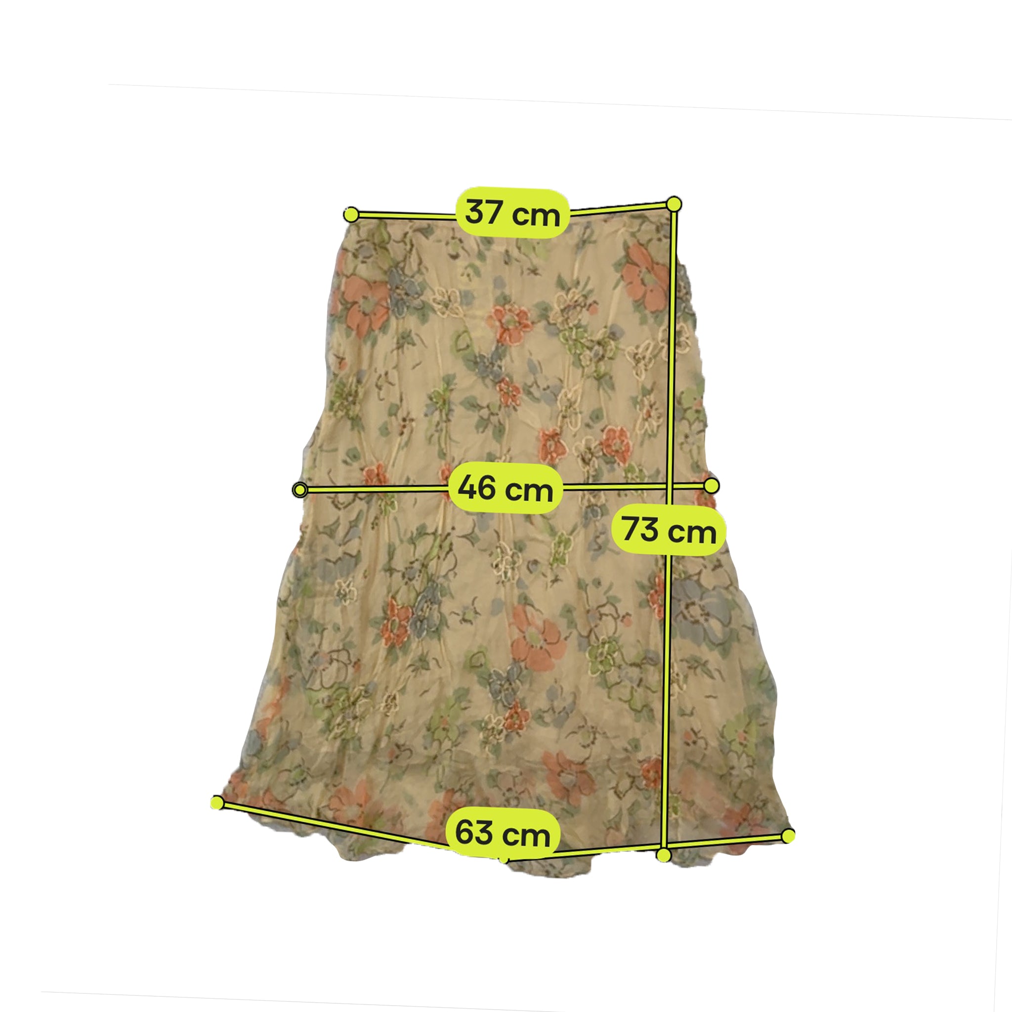 Saia Aspesi em Seda com Aplicações florais