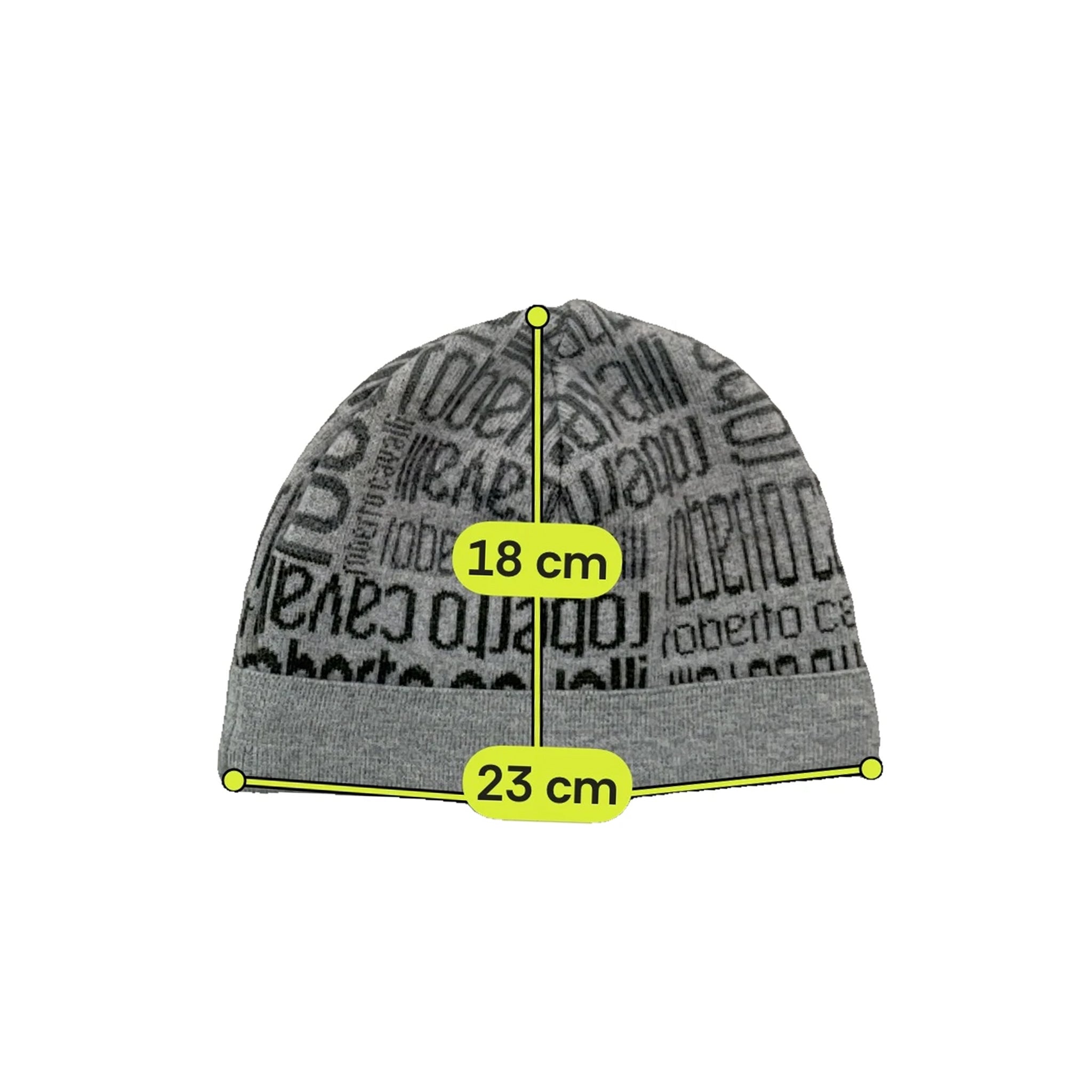 Roberto Cavalli Logo Pattern Knit Beanie