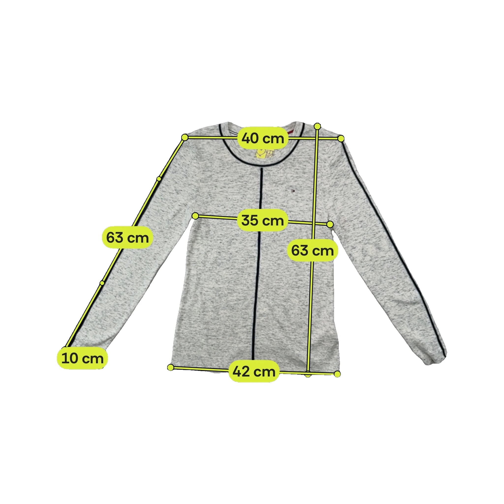 Camisola de gola Redonda Tommy Hilfiger cinzenta