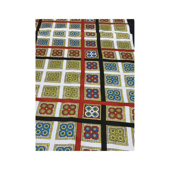 2 Ciao Vintage Scarf Geometric Tile Print Multicolor