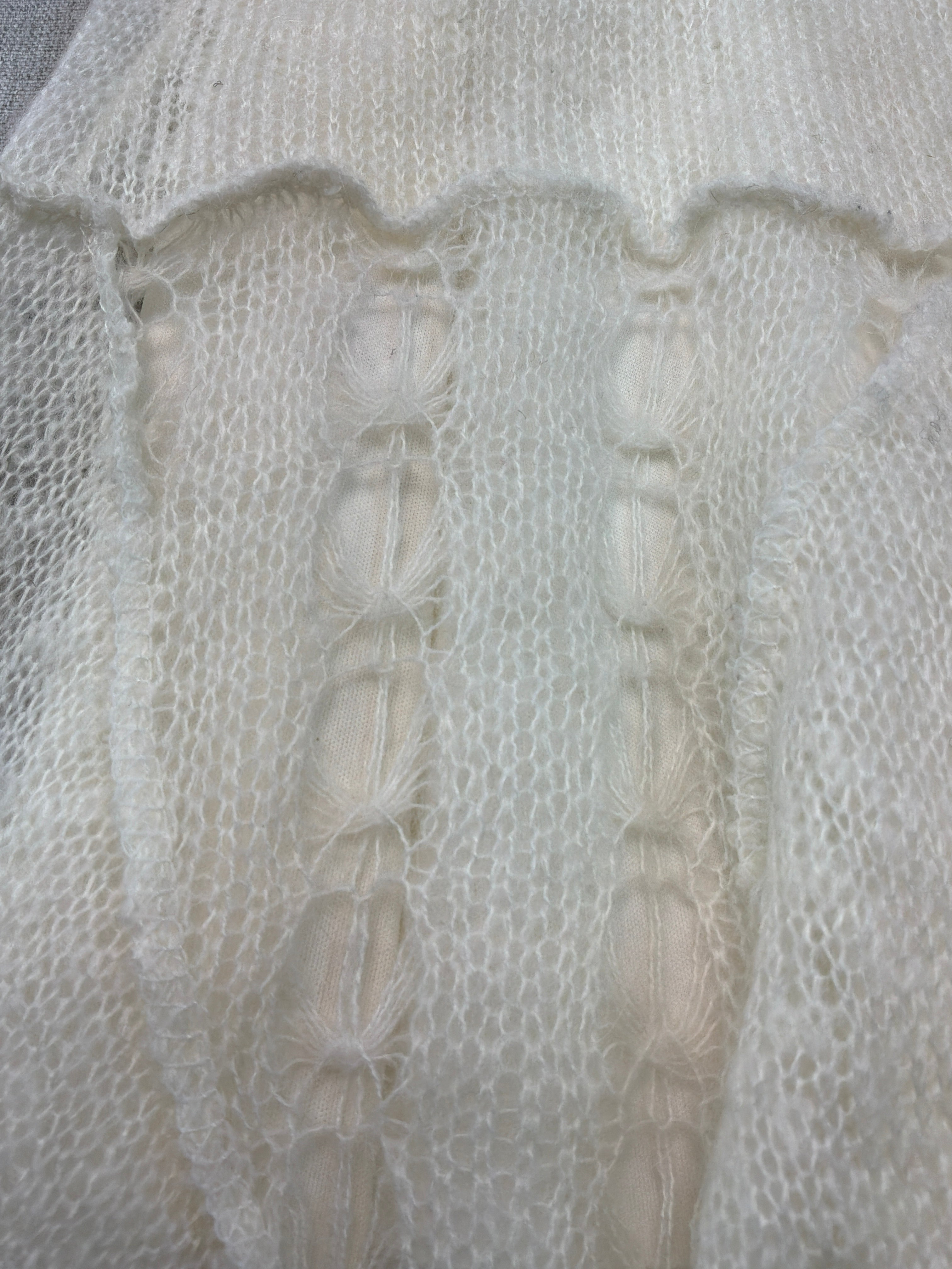 Vintage Sheer Ruffle Knit Skirt