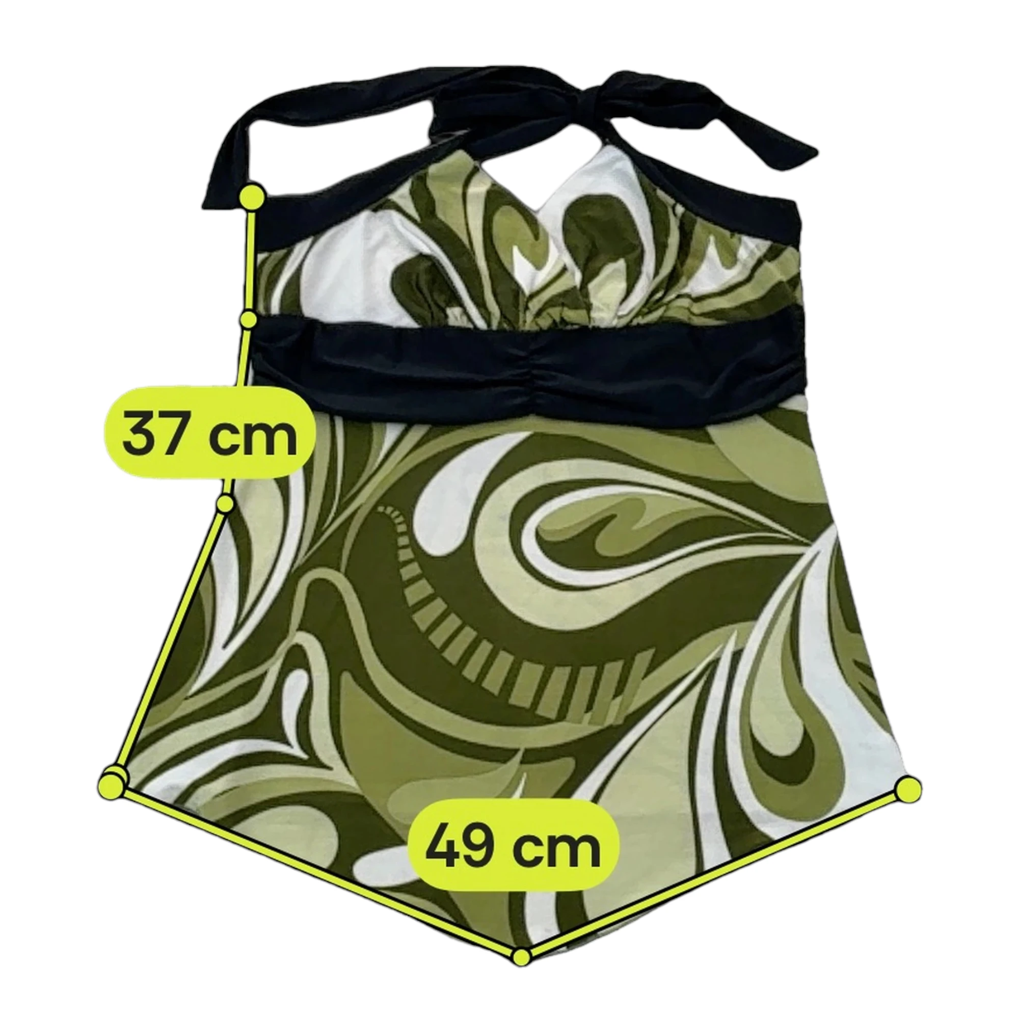 Missteen Abstract Print Halter Blouse