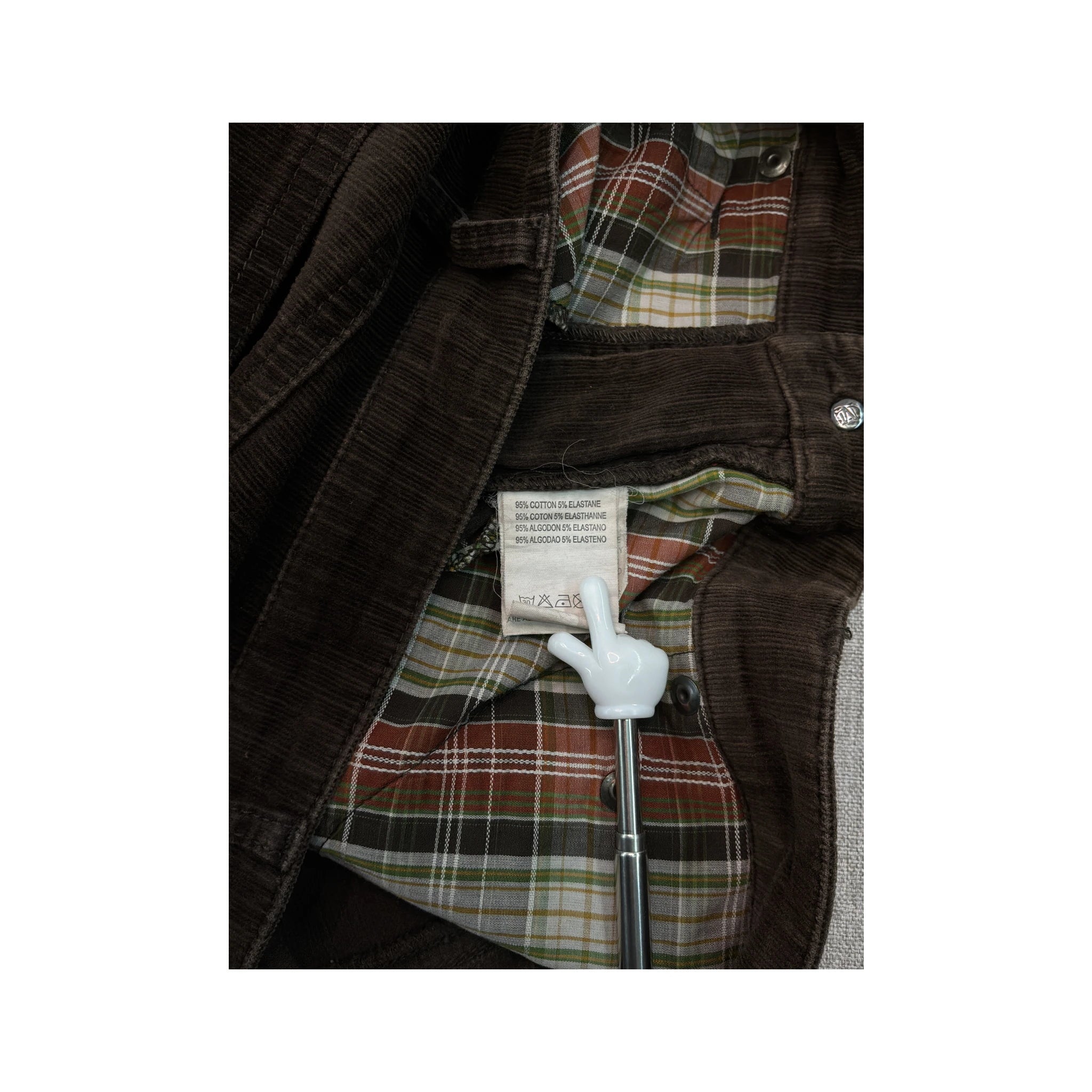 Marlboro Classics Brown Cotton Corduroy Straight Leg Pants