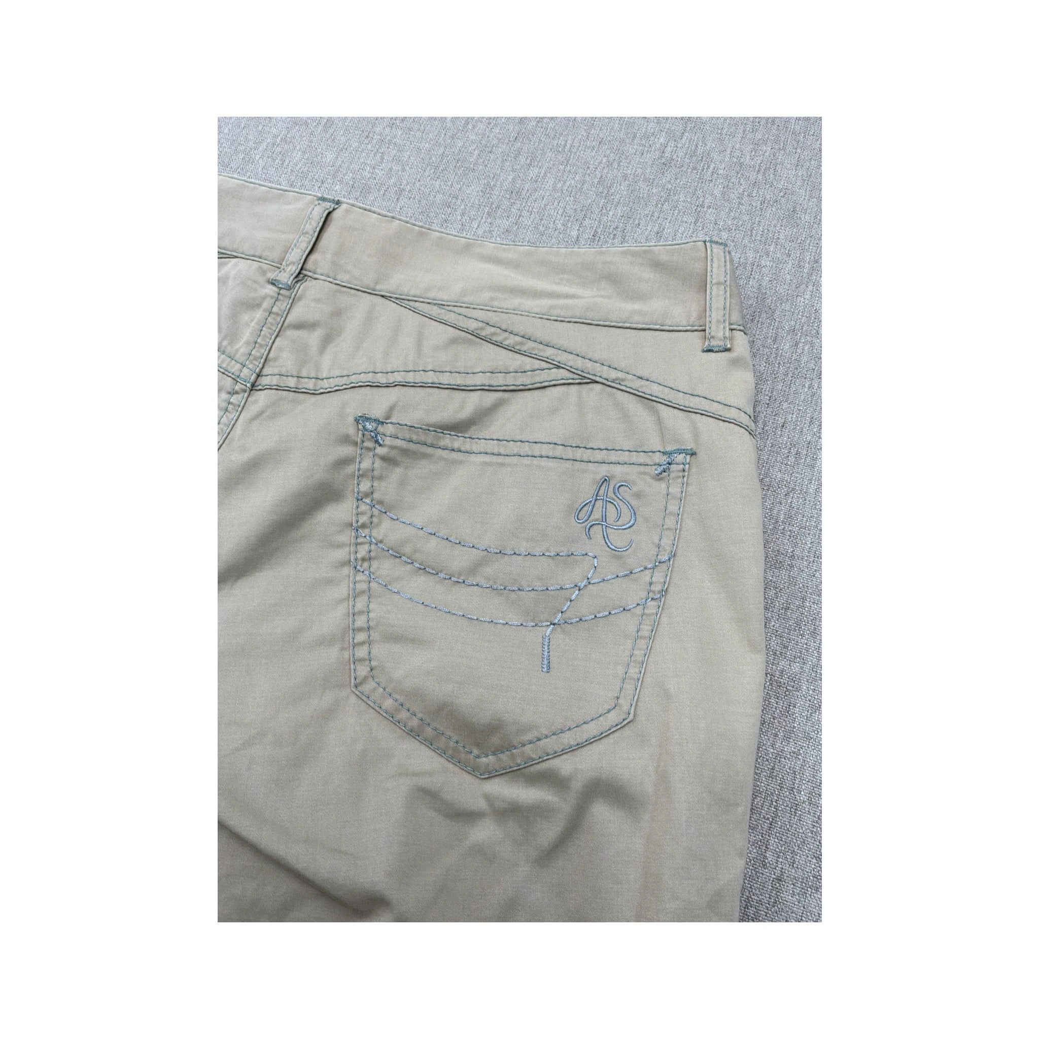 Ana Sousa Blue-Trim Cotton Chino Jeans