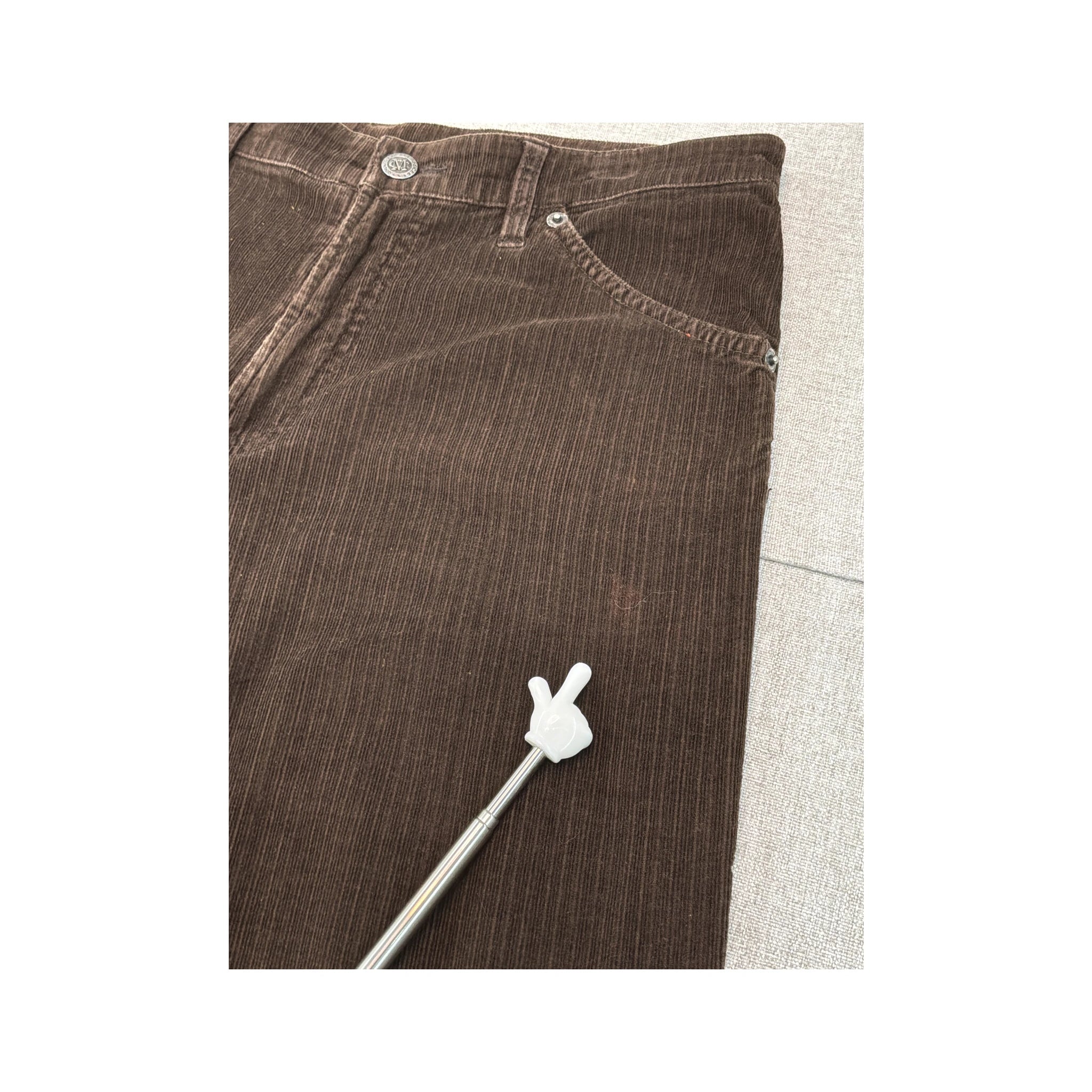 Marlboro Classics Brown Cotton Corduroy Straight Leg Pants