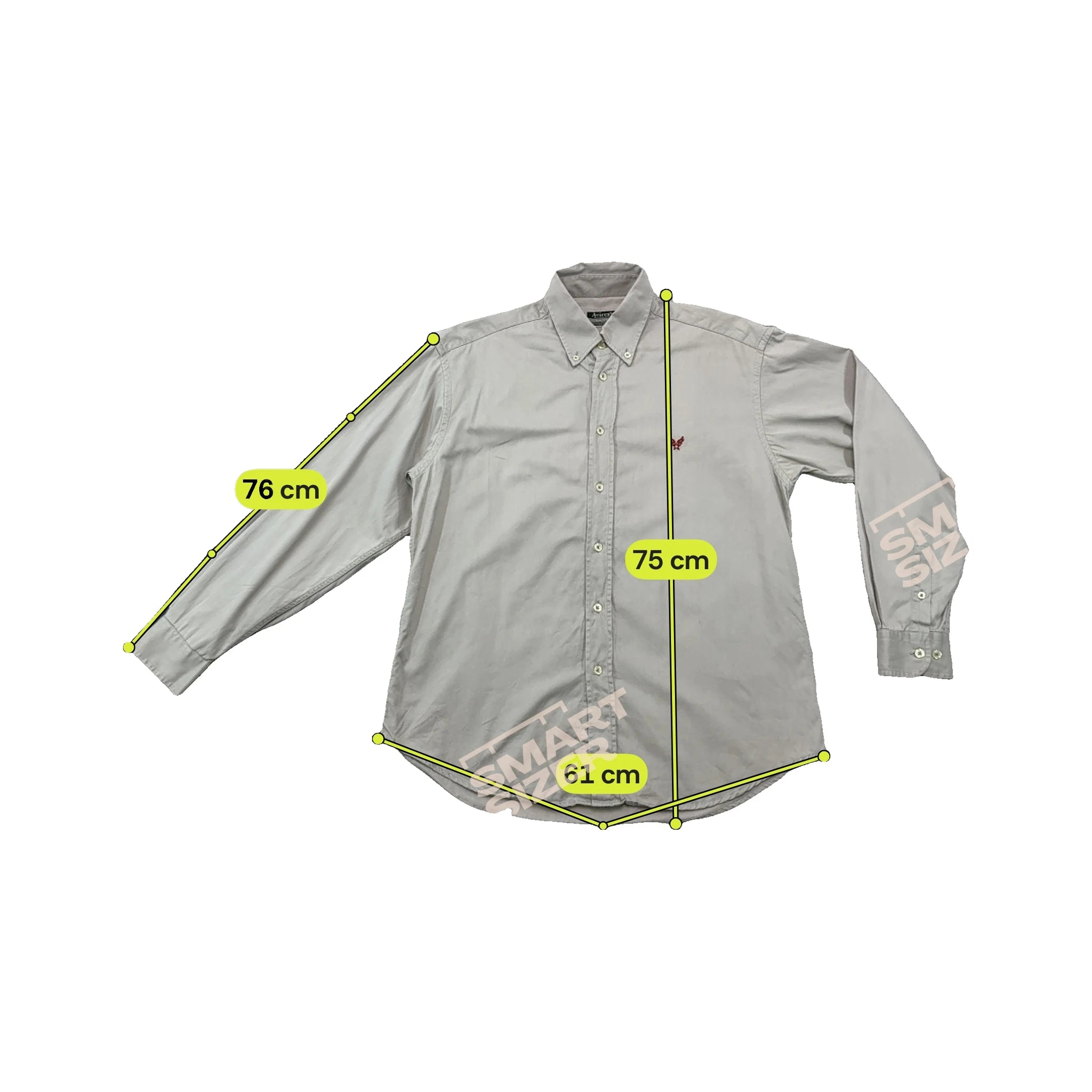 Avirex Light Gray Cotton Button-Down Shirt