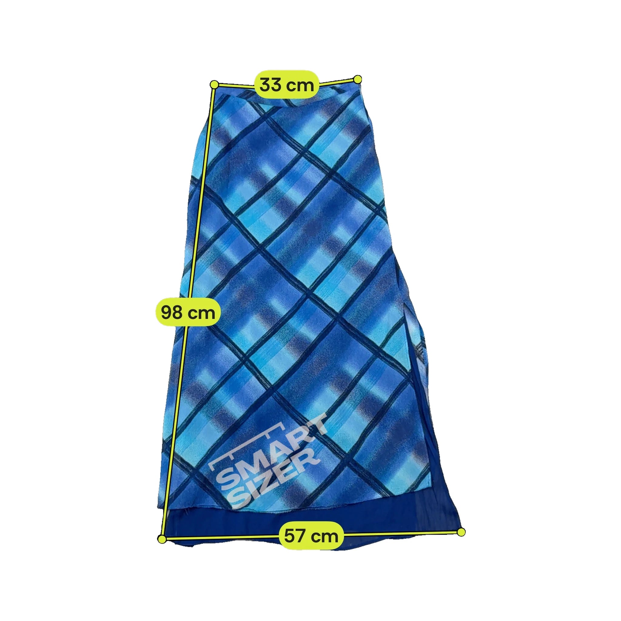 Pimkie Blue Abstract Plaid Layered Midi Skirt