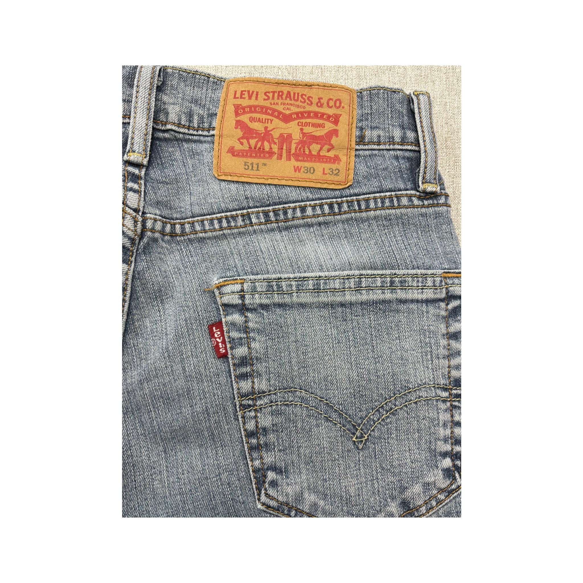 Levi's 511 Light Wash Slim Fit Tapered Jeans