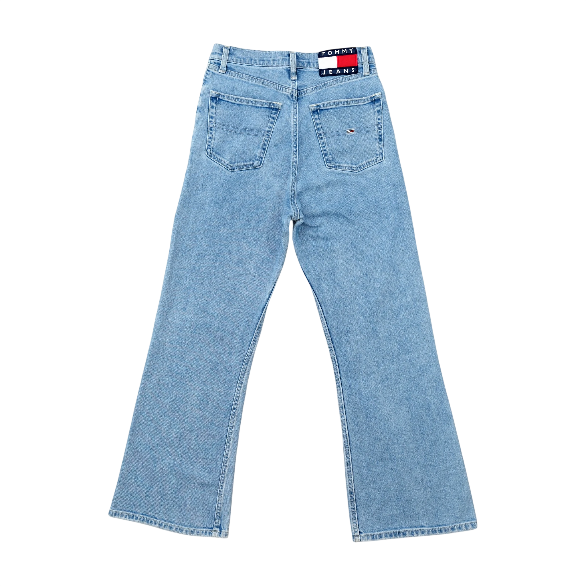Calças de ganga Tommy Jeans Harper à boca de sino em algodão de Cintura Subida e Tornozelo