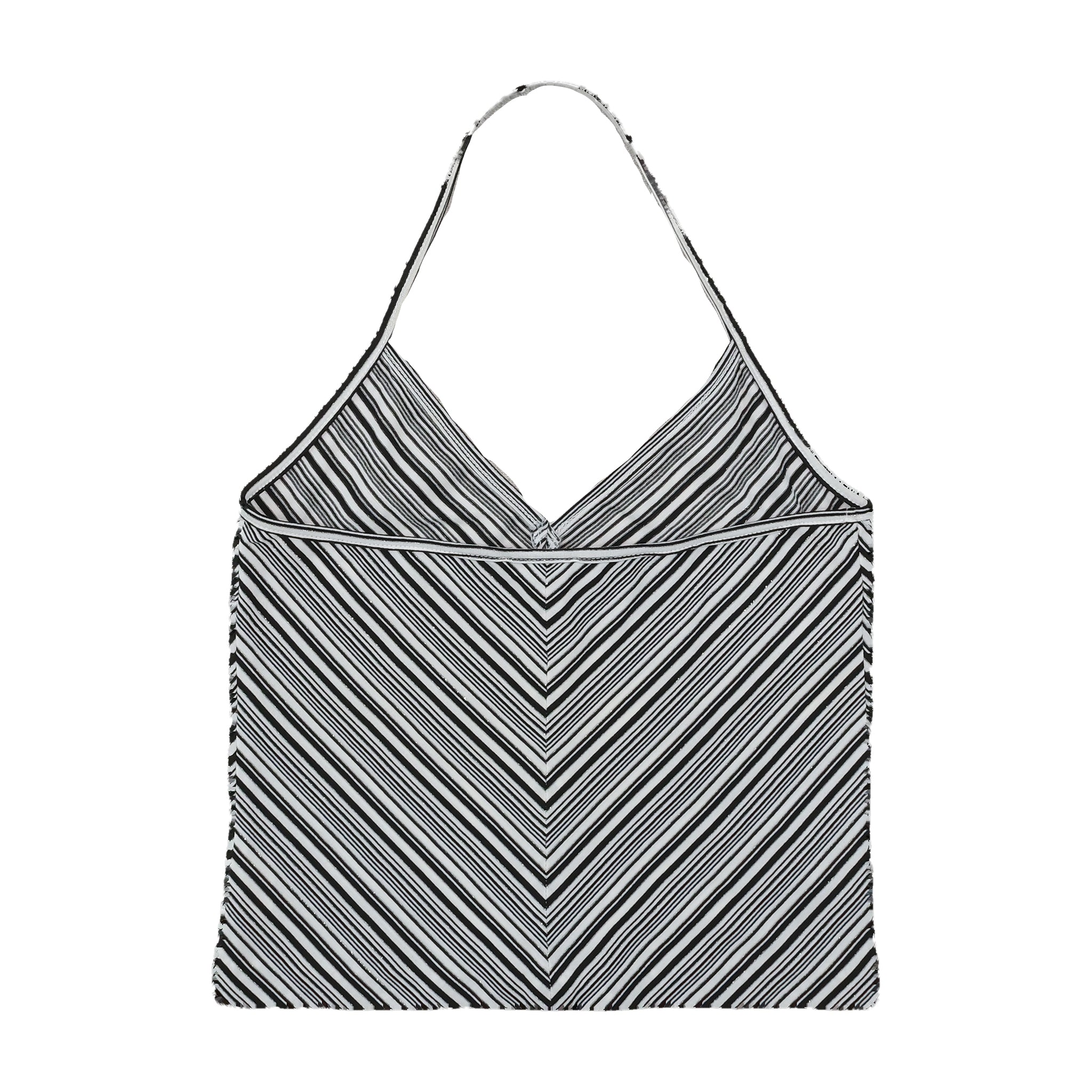 Vintage Chevron Striped Knit Halter Top