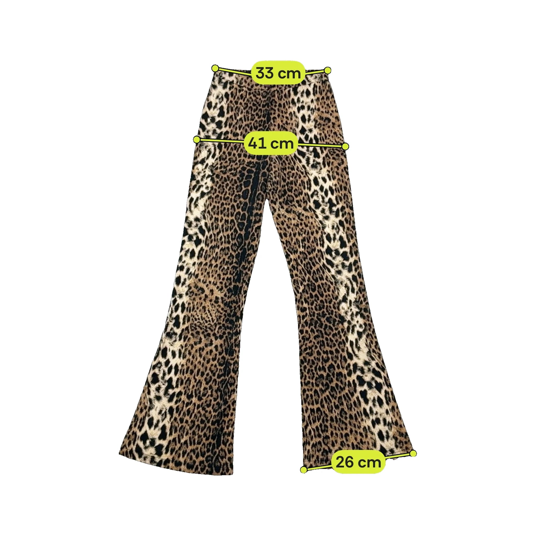 Vintage Leopard Print Flared Pants