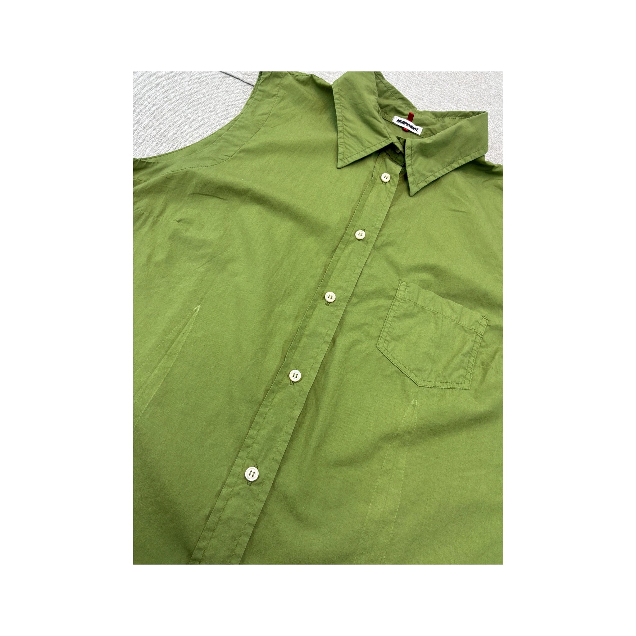 Murphy & Nye Sleeveless Collared Button Up Shirt