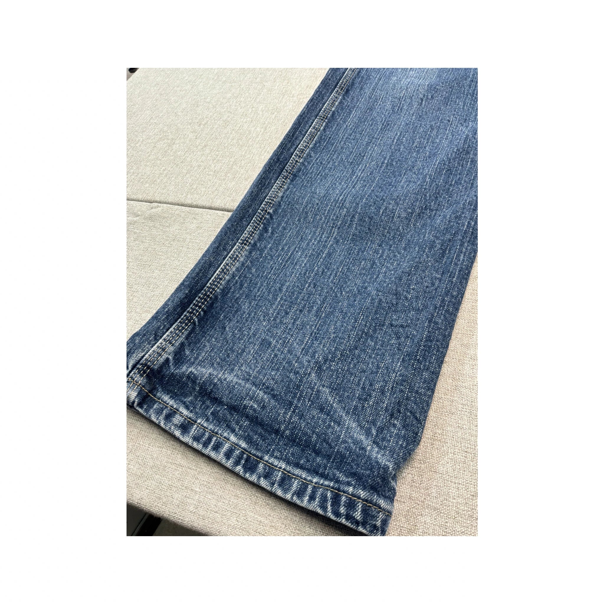 Calças de ganga de carpinteiro Dickies vintage em algodão de perna direita