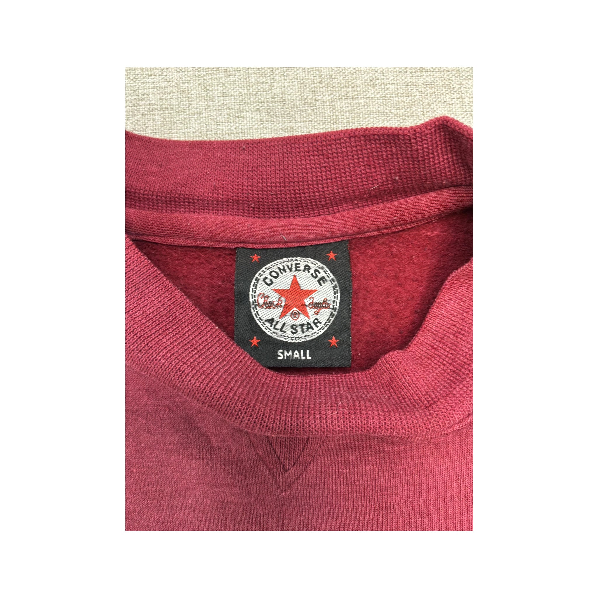 Converse Embroidered Logo Crewneck Cotton Blend Sweater