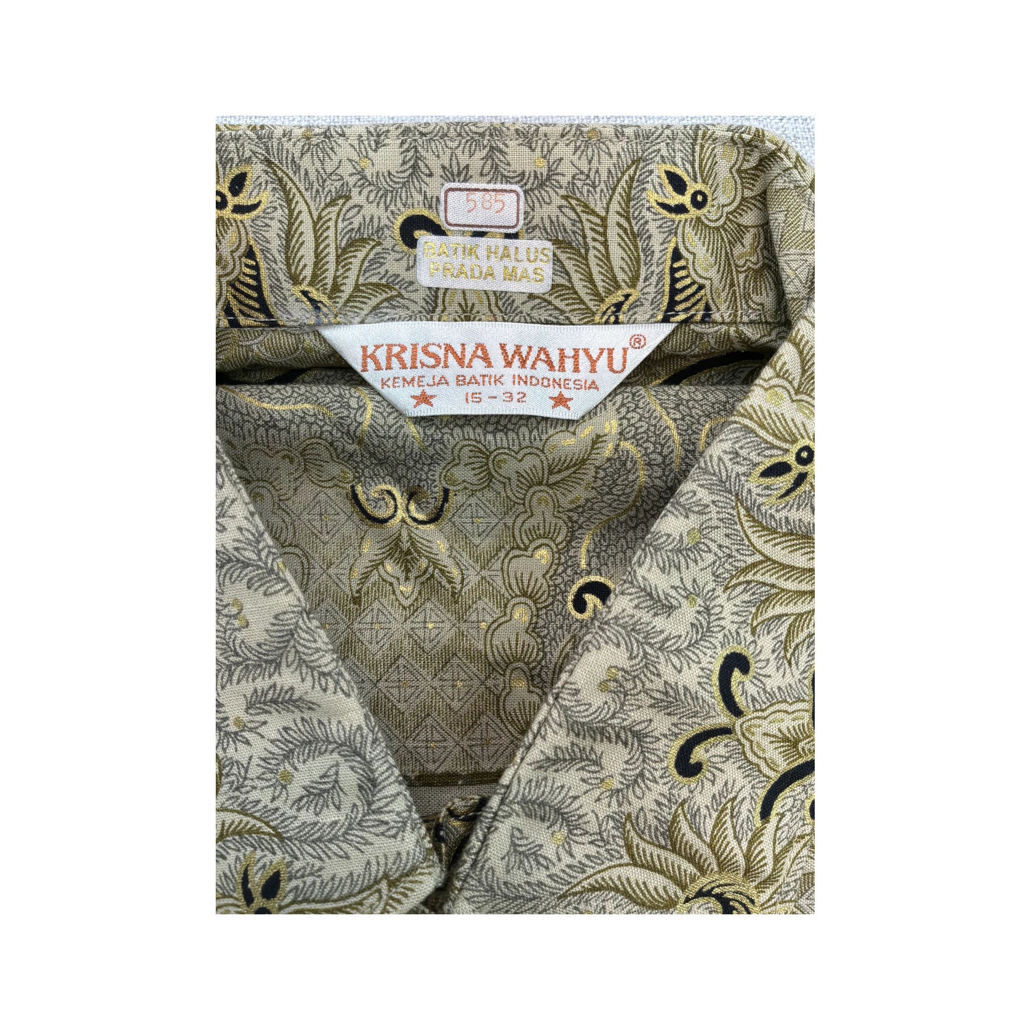 Krisna Waty Batik Print Long Sleeve Button-Up Shirt