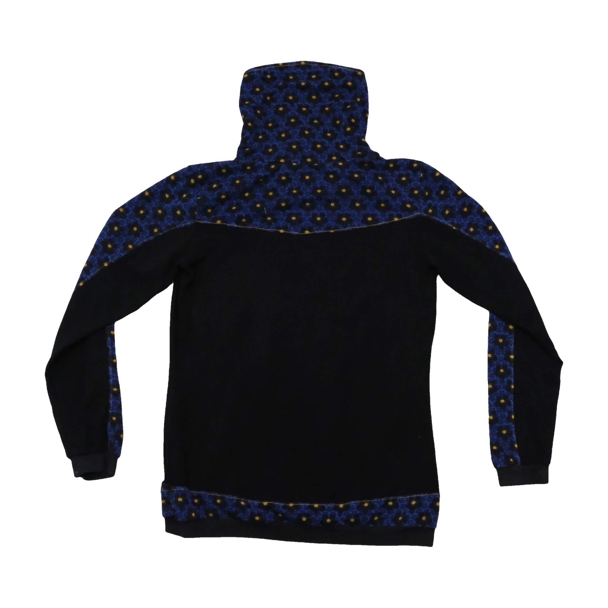 Vintage Floral Panel Funnel Neck Fleece