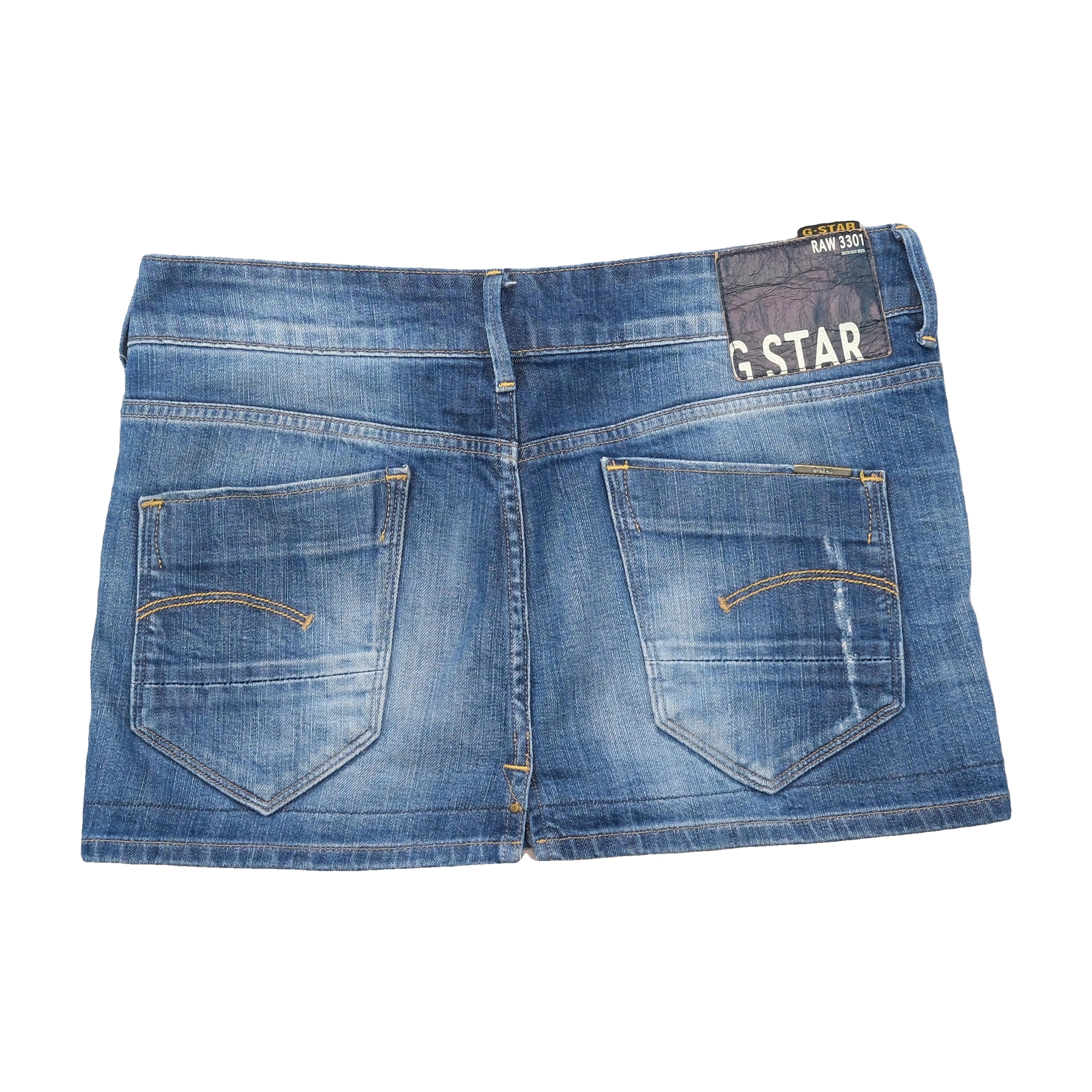 G-Star Raw 3301 Distressed Denim Mini Skirt