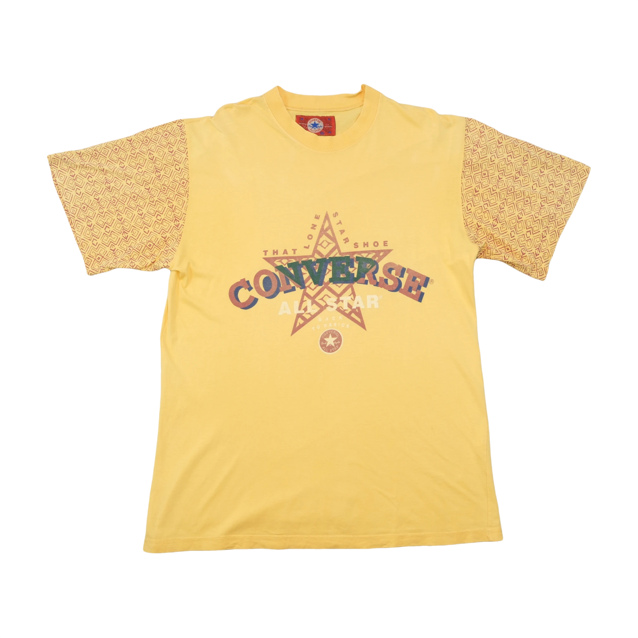 Camisa Converse vintage em algodão All Star com estampado gráfico e mangas Geométricas