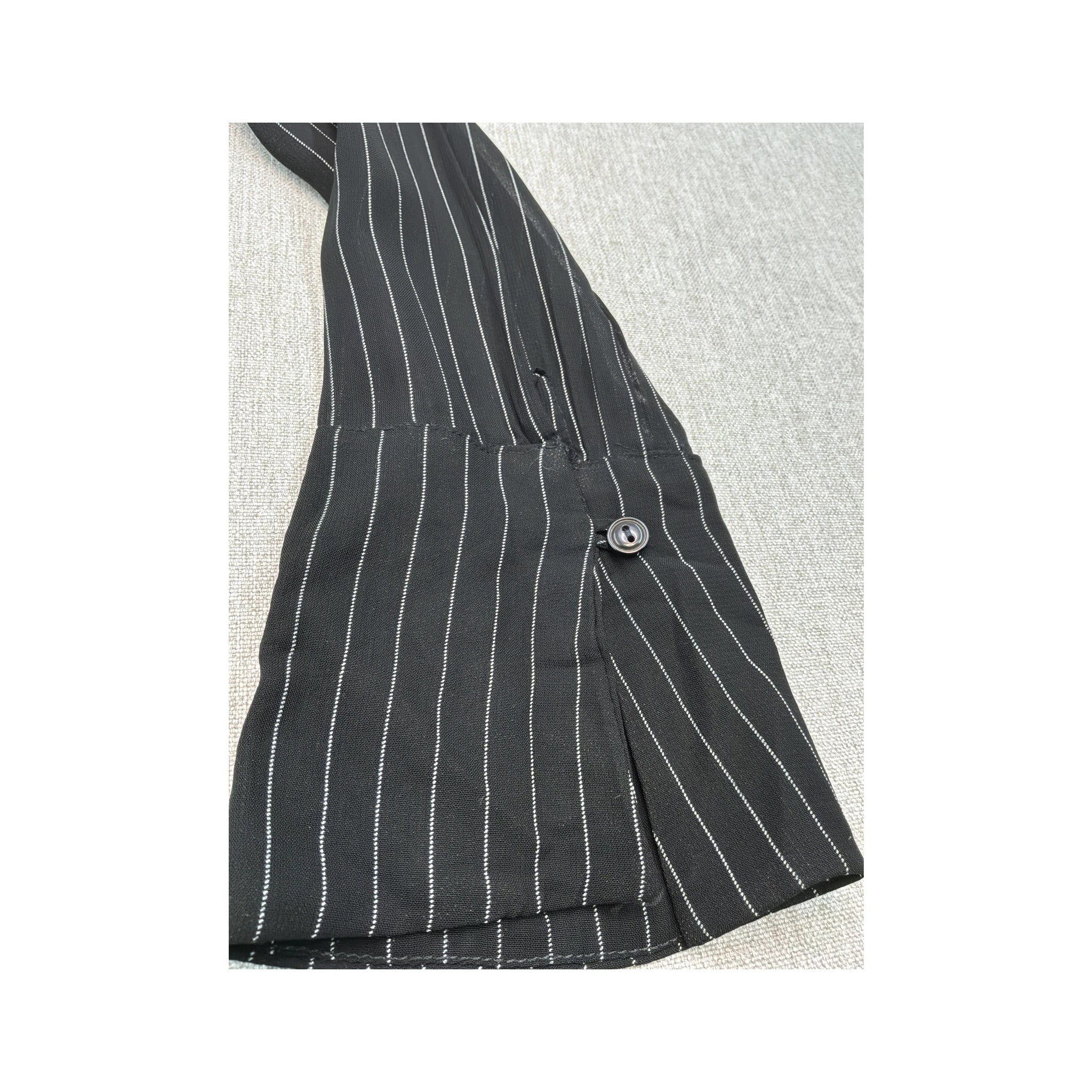 Project Black Pinstripe Collared Blouse
