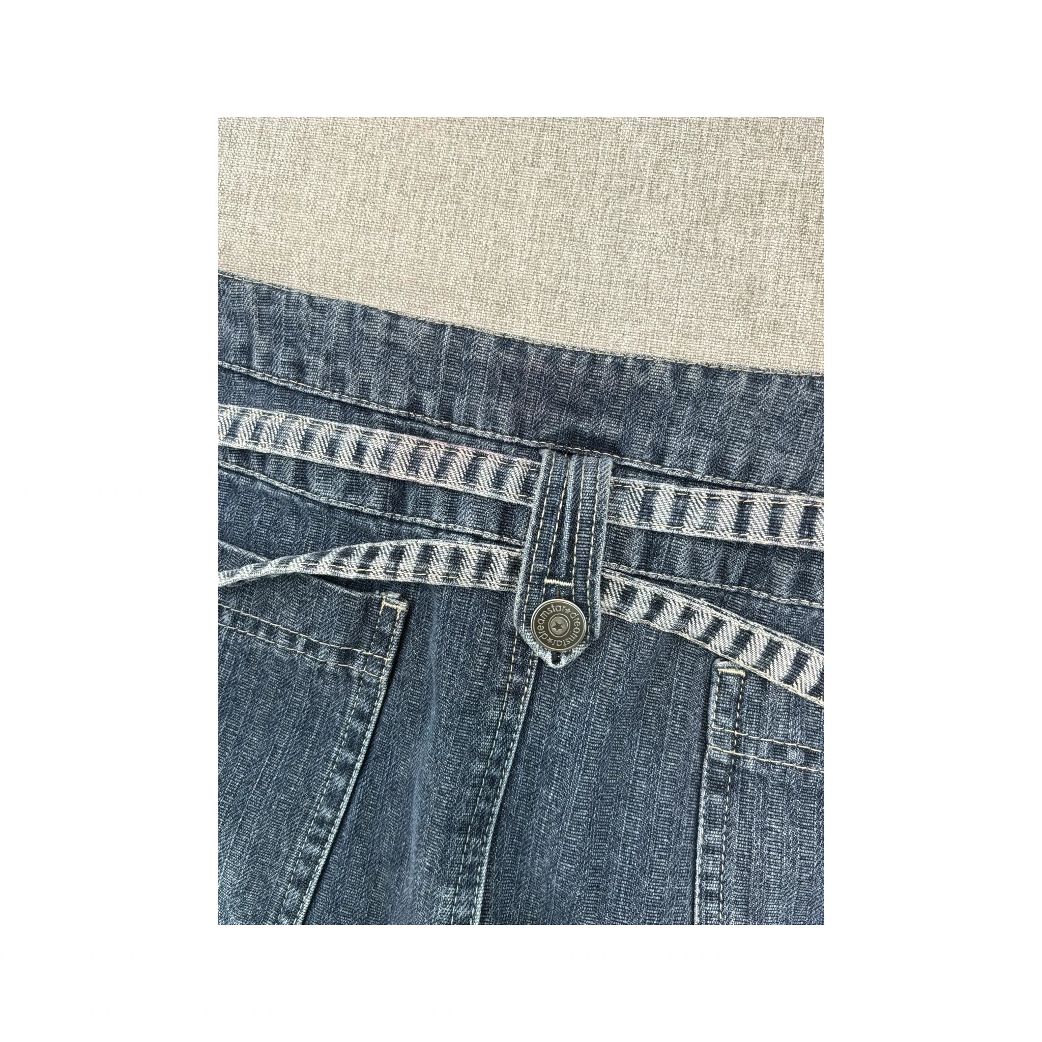 Dreamstar Belted High Rise Denim Shorts Jeans
