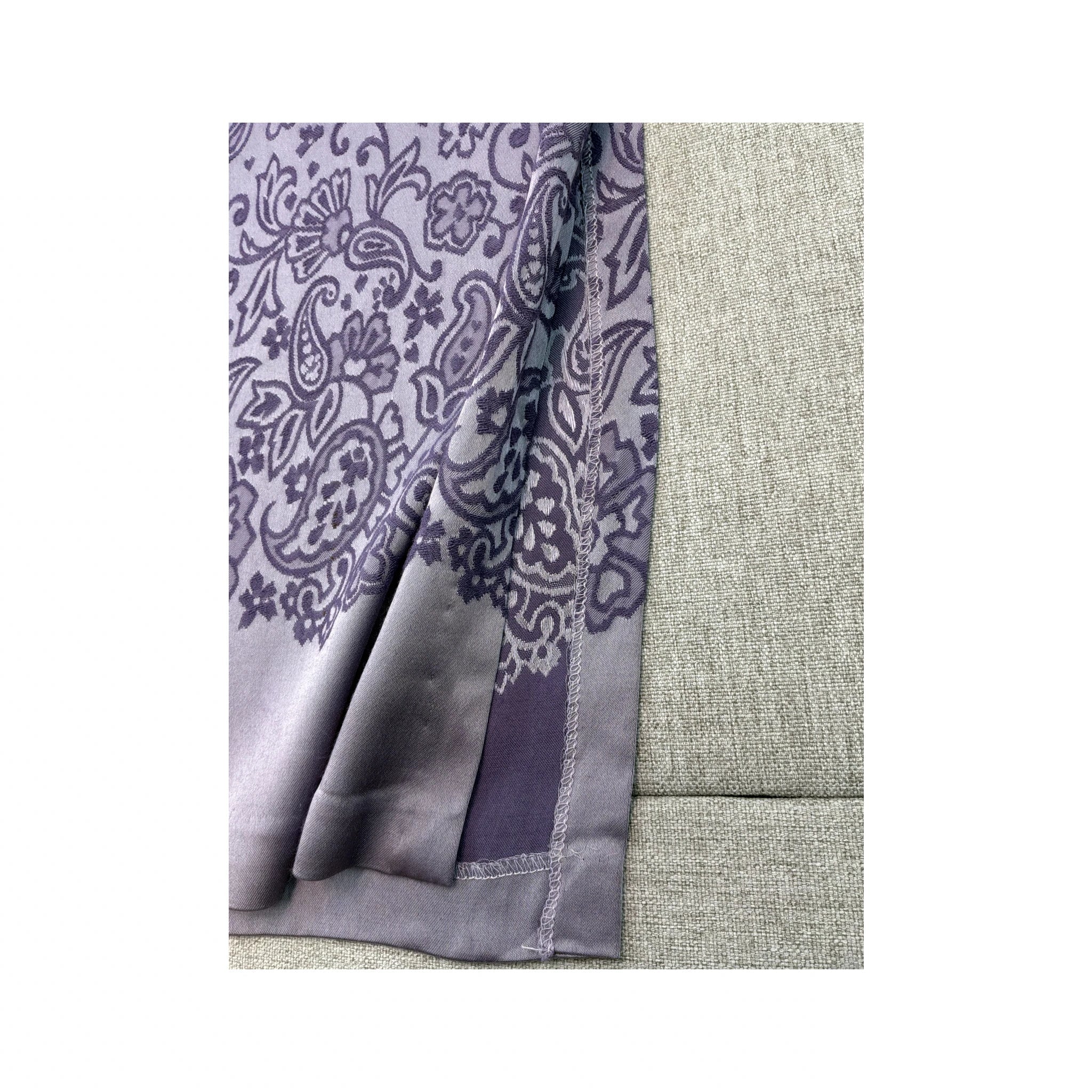 Y2K Lavender Paisley Floral Tie Waist Midi Skirt